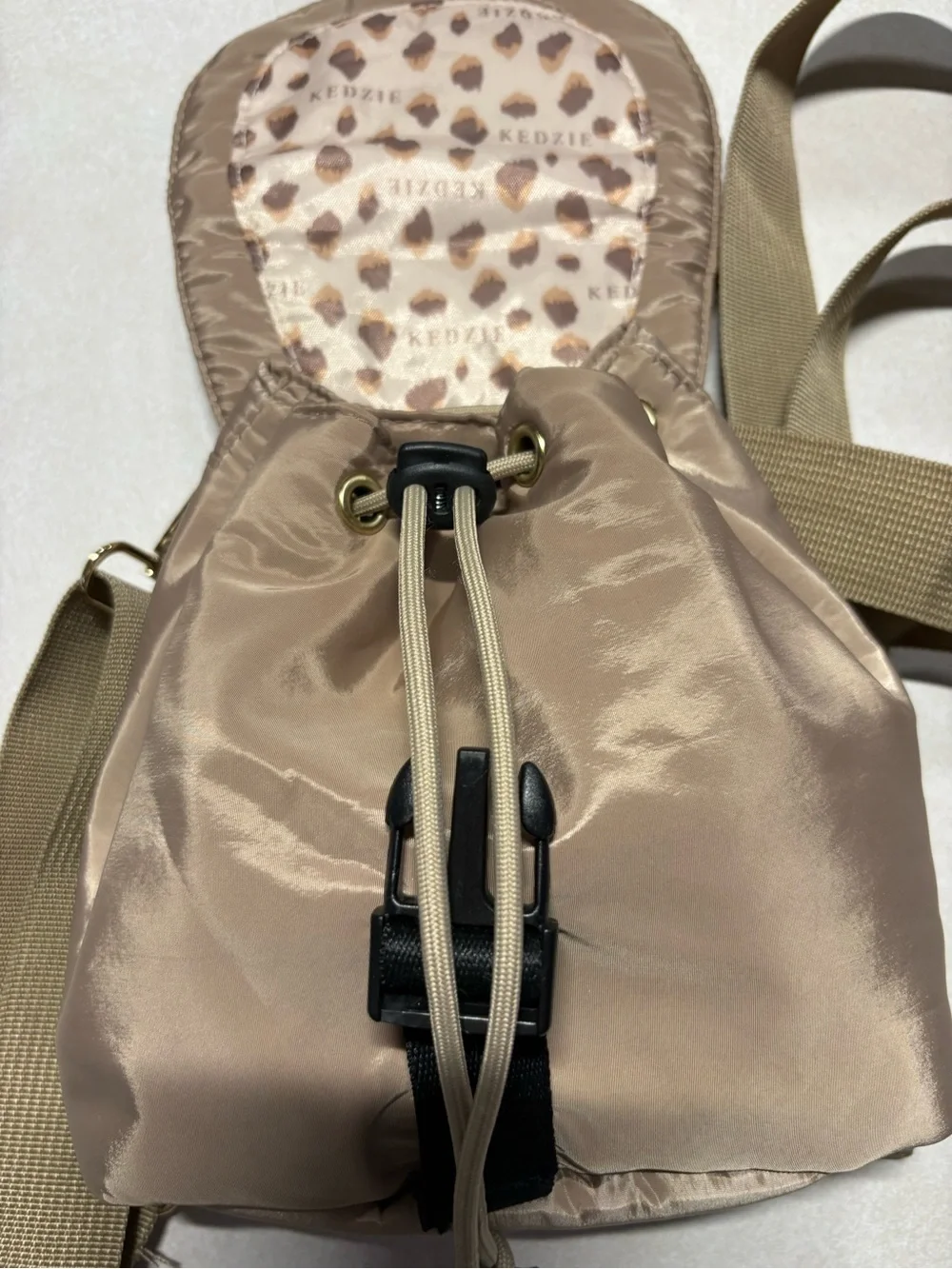 Kedzie Taupe Women's Nylon Backpack - Casual Everyday Pack